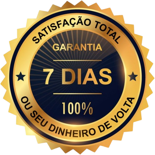 Selo de garantia de 7 dias, 100% ou seu dinheiro de volta