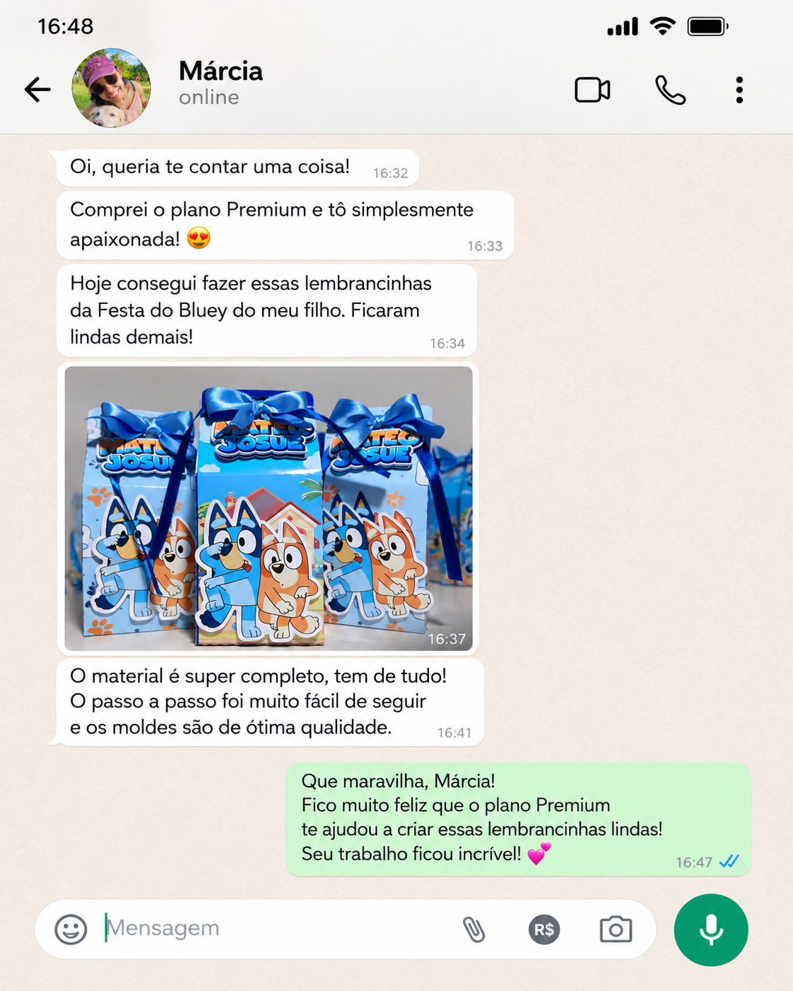 Depoimento de cliente 1